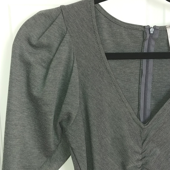 Rouched body con long sleeve mini dress. NWT - Picture 9 of 14